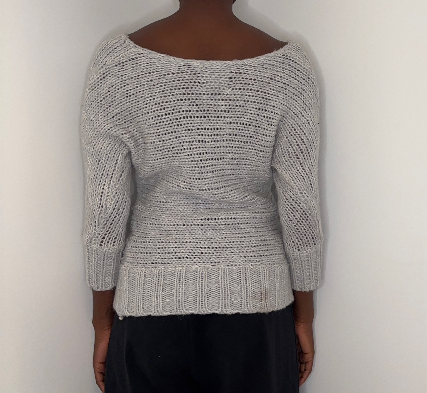 American Eagle Outfitters Light Gray Open Knit Sweater Size XS - photo 5