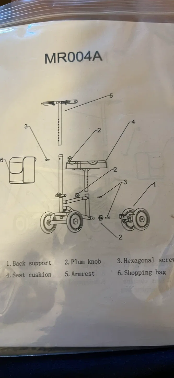 Knee Walker Scooter with Shopping Bag image indicator(2)