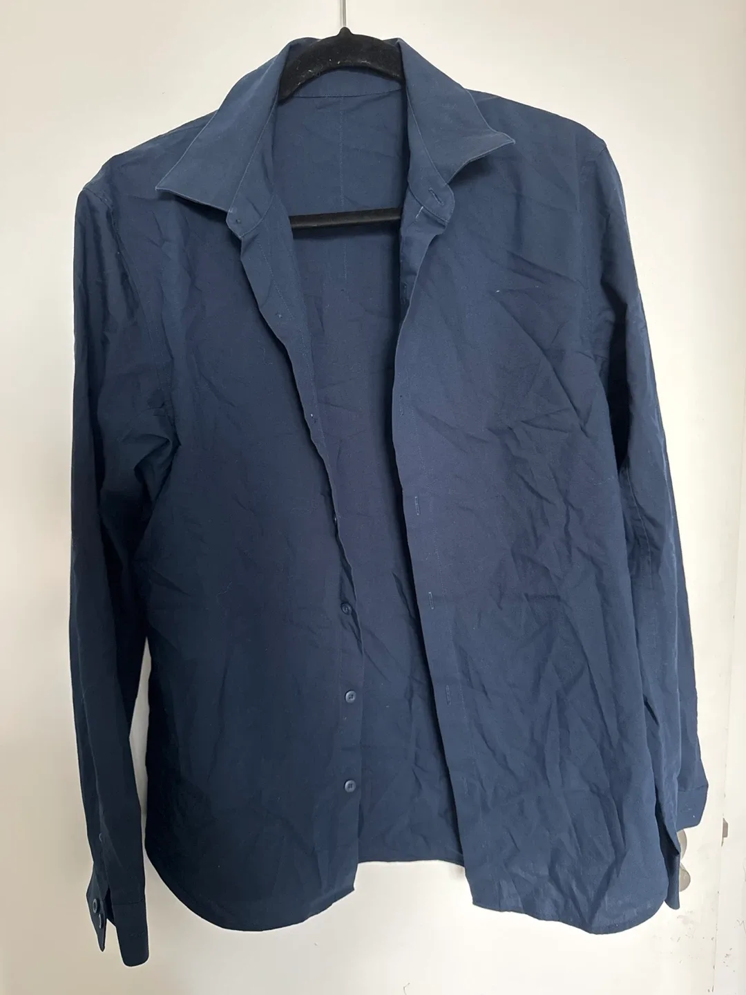 Navy Blue Button-Down Shirt