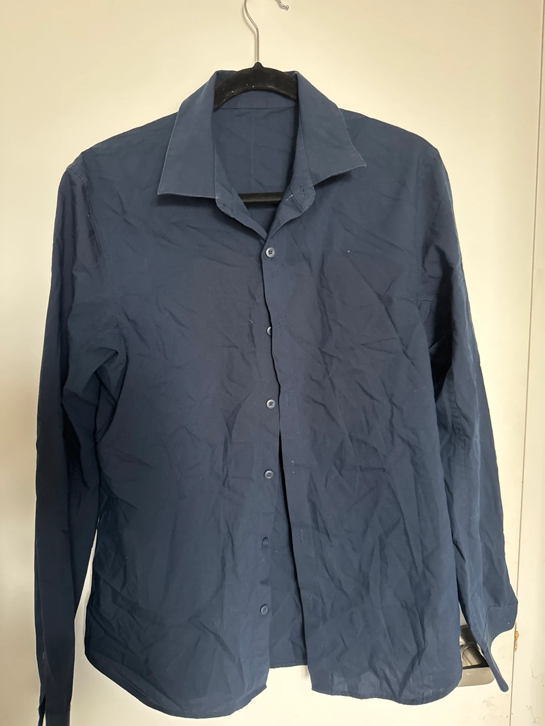 Navy Blue Button-Down Shirt - photo 2