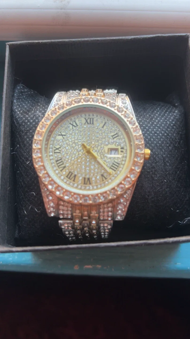 Fully Iced Luxury Roman Numeral Watch