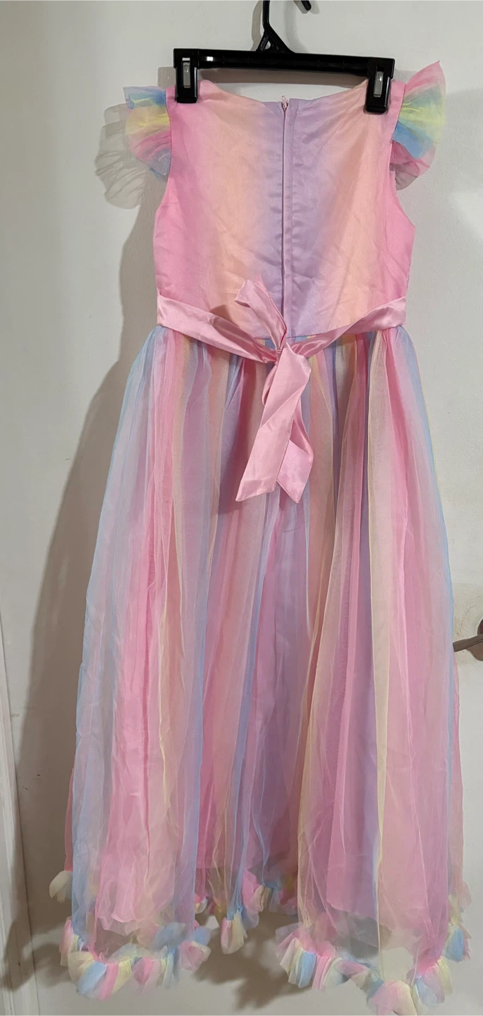 Ibtom Castle Girls Rainbow Unicorn Dress - Size 140 - photo 5