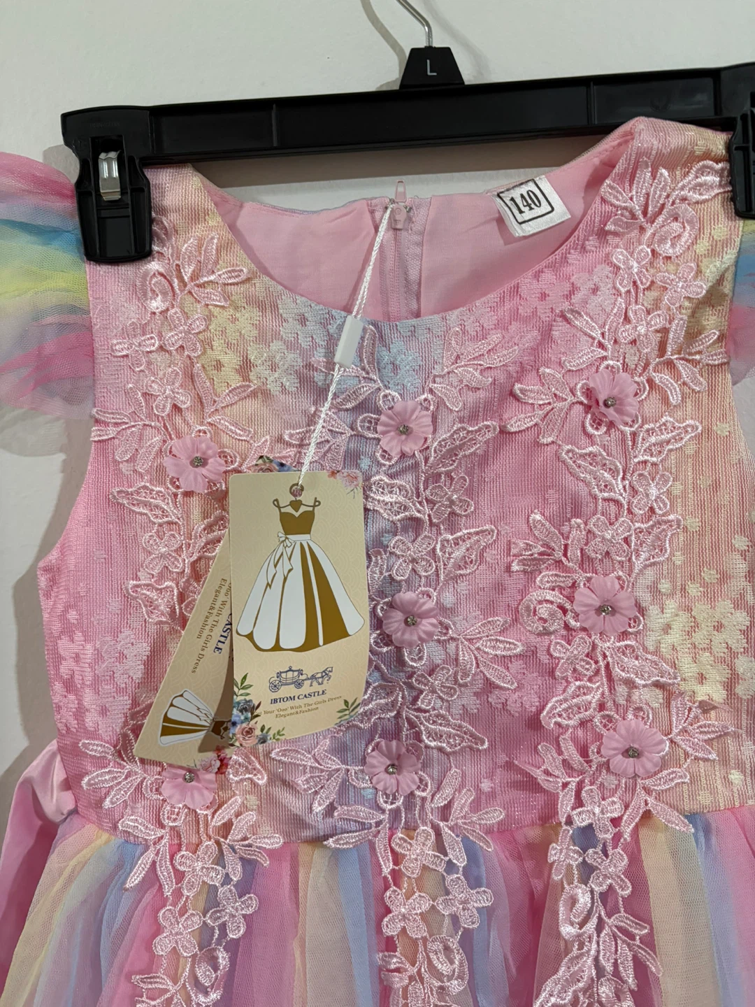 Ibtom Castle Girls Rainbow Unicorn Dress - Size 140 - photo 4