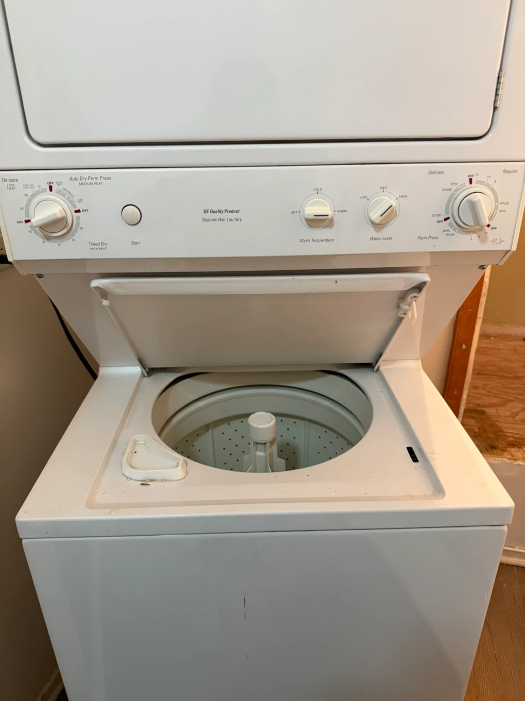 White Stacked Washer and Dryer - photo 4