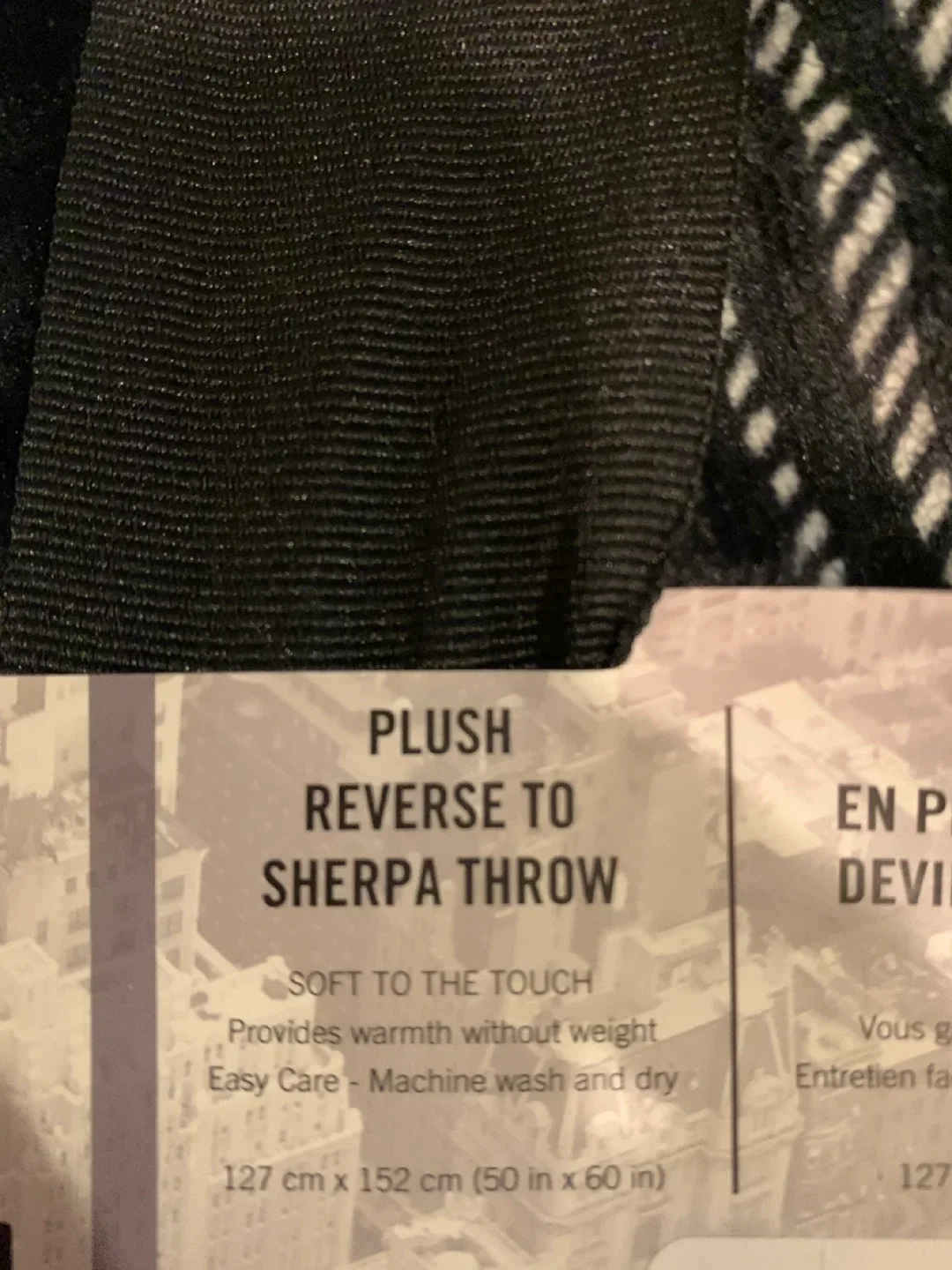 Kenneth Cole Reaction Plush Sherpa Throw Blanket (New) image indicator(2)