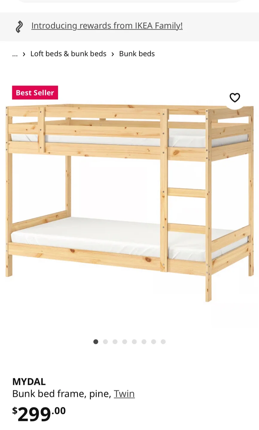 IKEA MYDAL Twin Bunk Bed Frame image indicator(2)