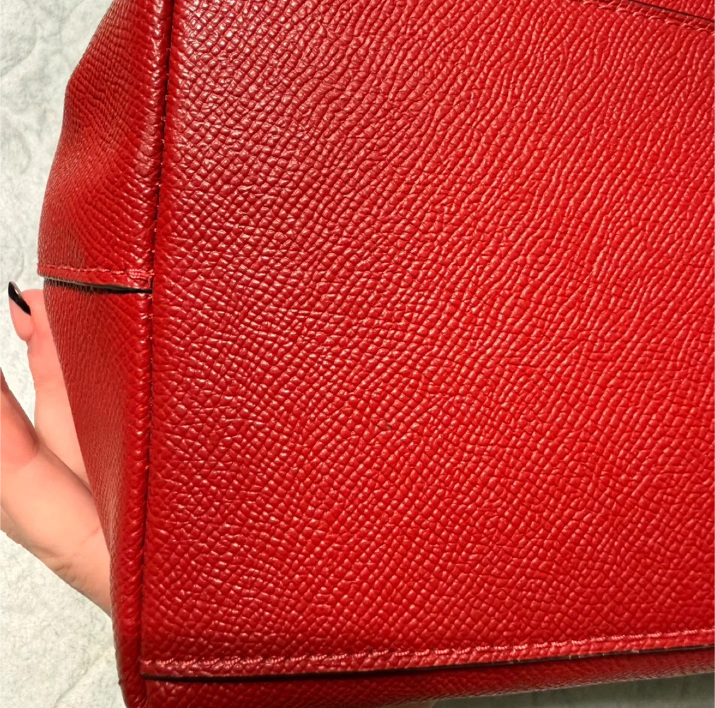 NWOT Coach Red Leather Gallery Tote Bag Purse image indicator(4)