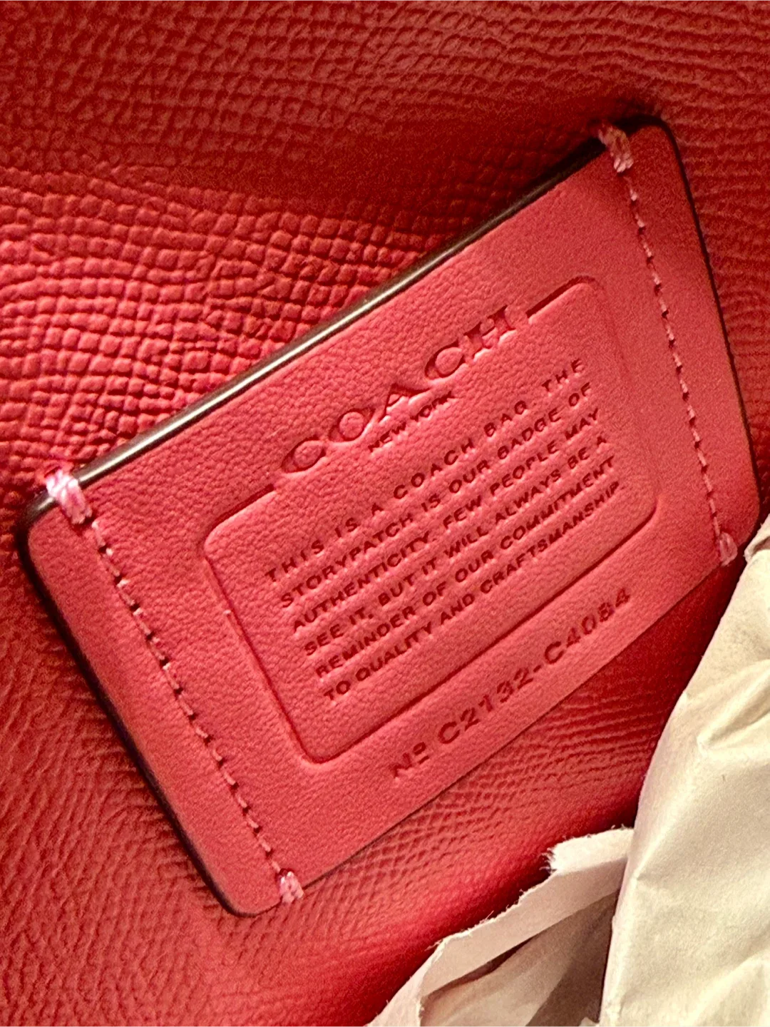 NWOT Coach Red Leather Gallery Tote Bag Purse image indicator(5)