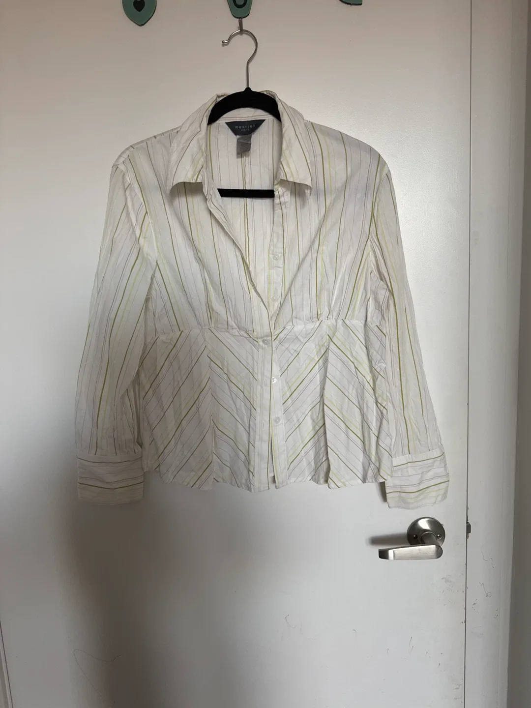 Mantes Petite Striped Blouse - Size L