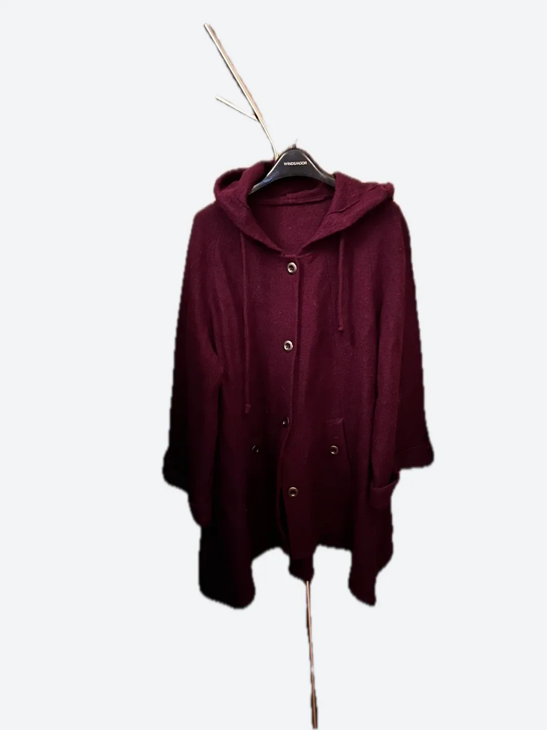 Hooded Coat - Burgundy thumbnail