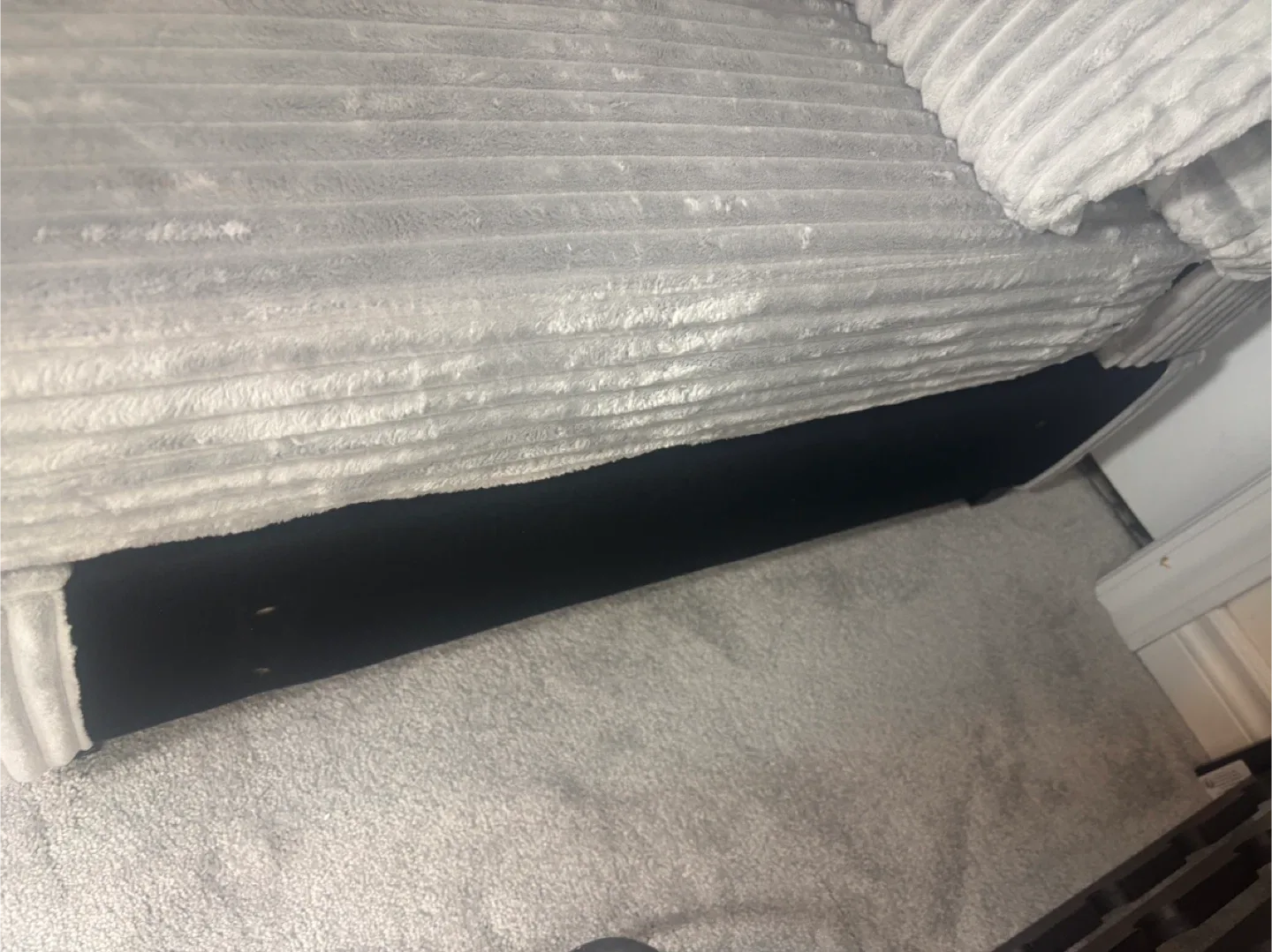 Grey Corduroy Armchair- AS IS image indicator(4)