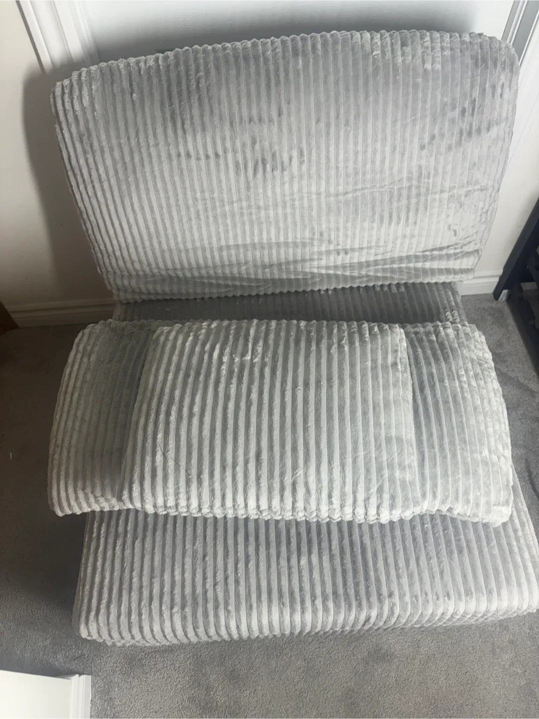 Grey Corduroy Armchair- AS IS image indicator(5)