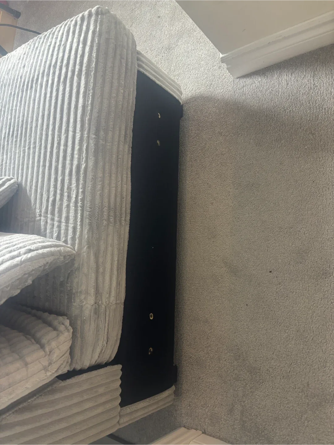 Grey Corduroy Armchair- AS IS image indicator(3)