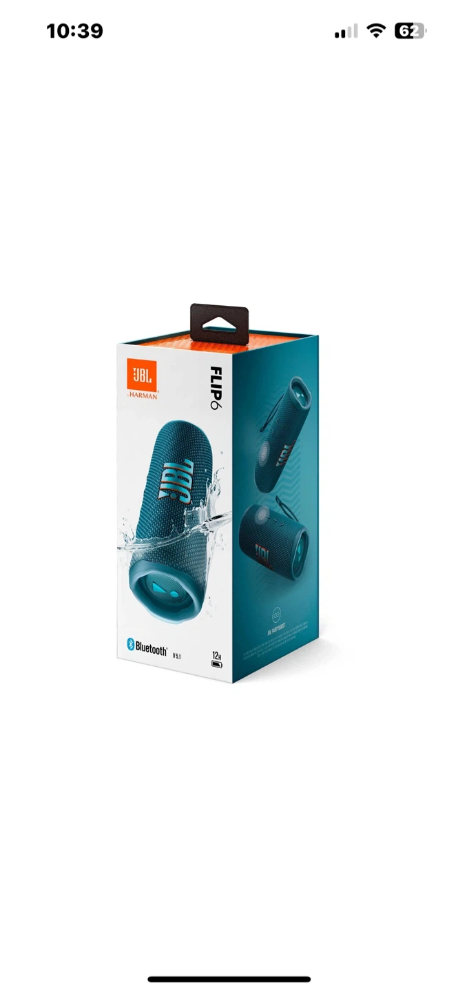 JBL Flip 6 Portable Bluetooth Speaker - Blue - New - photo 2