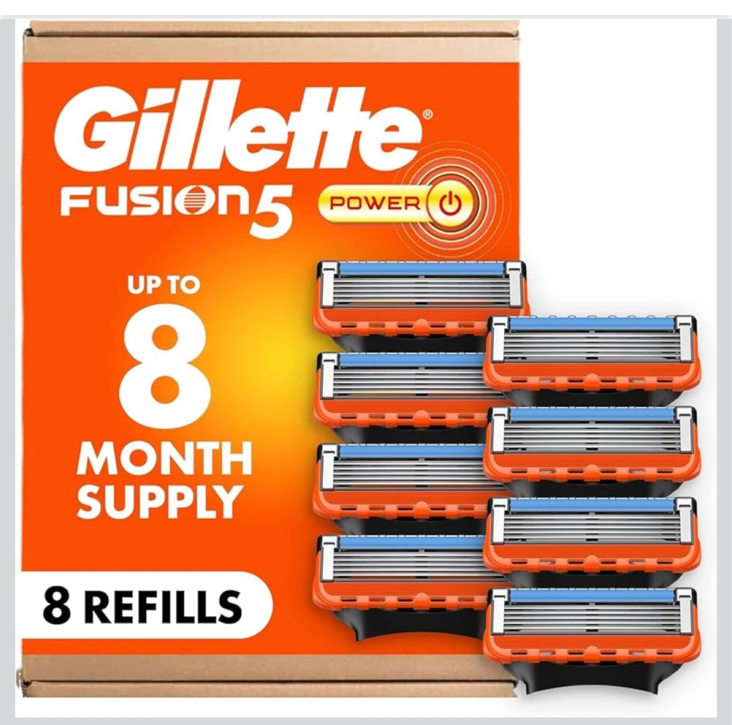 Gillette Fusion5 Power Razor Refills - 8 Count