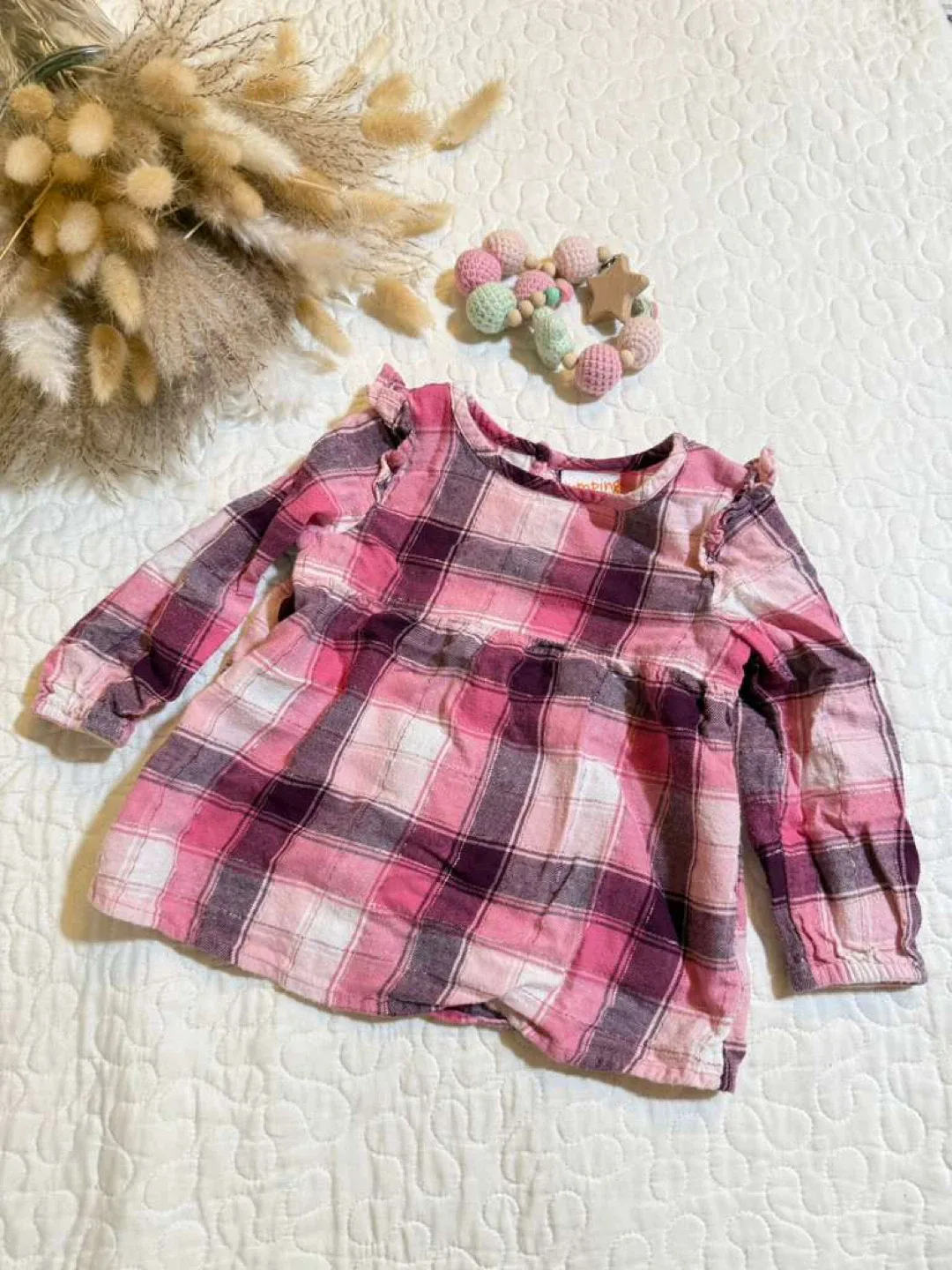 Jumping Beans 18M Pink Plaid Shirt