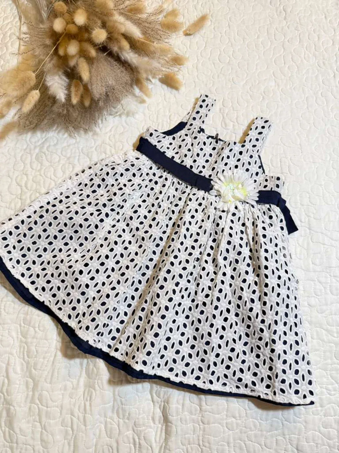 Rare Editions White Eyelet Dress - Size 2T image indicator(2)