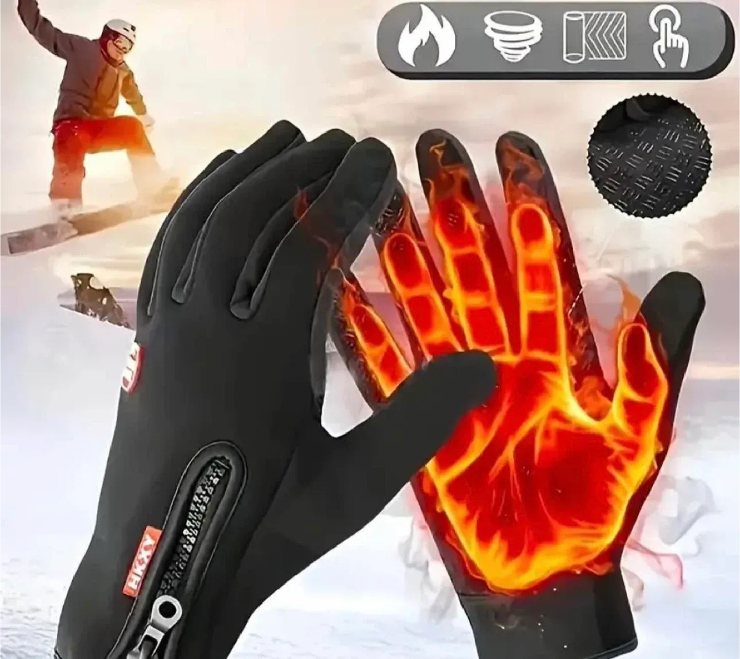 HKXY Winter Gloves - Touchscreen Compatible image indicator(2)