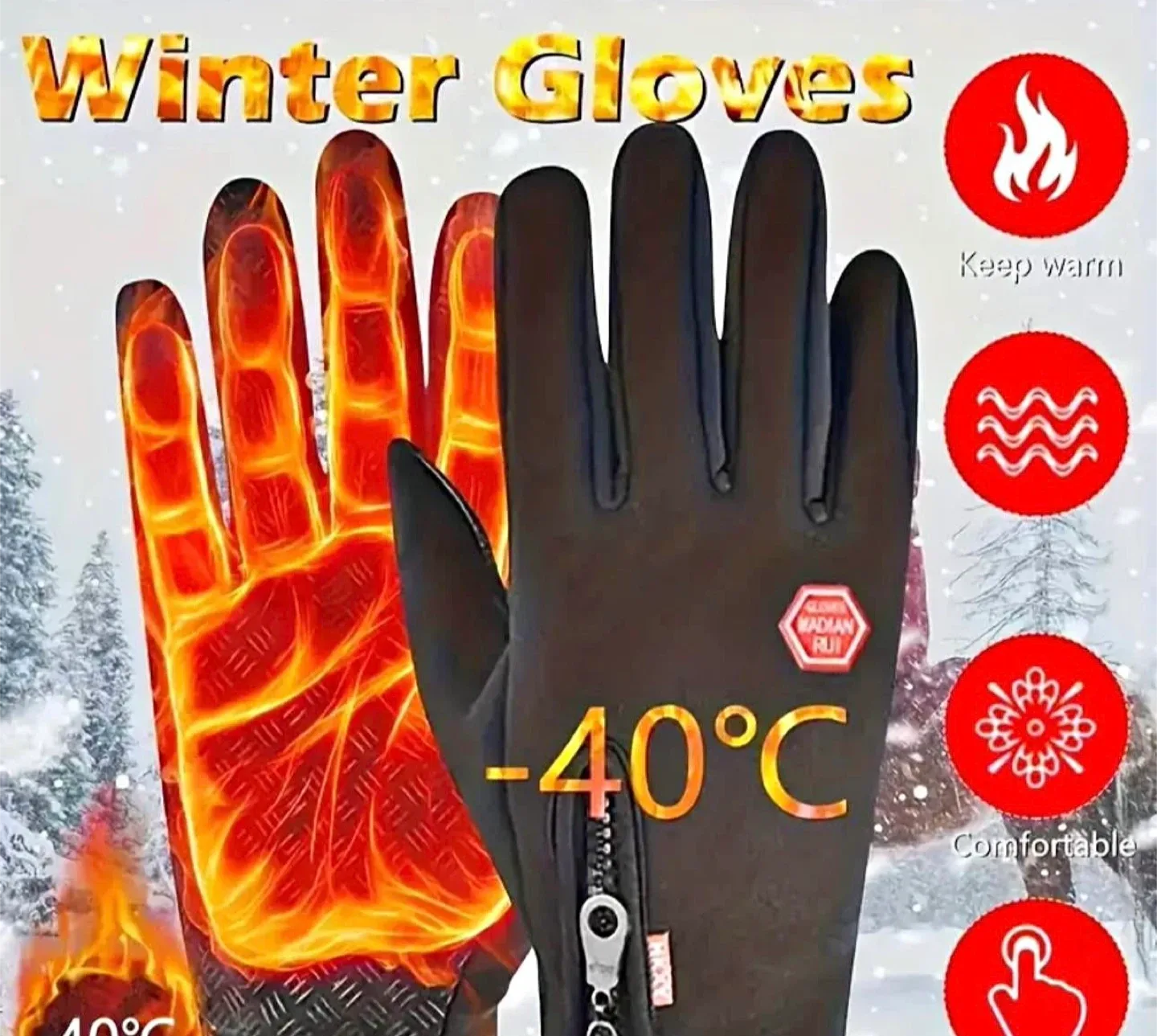 HKXY Winter Gloves - Touchscreen Compatible