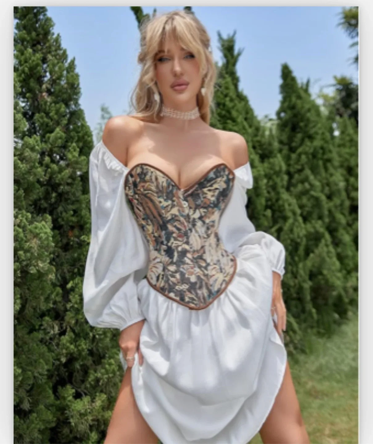 Floral Tapestry Corset Top image indicator(4)