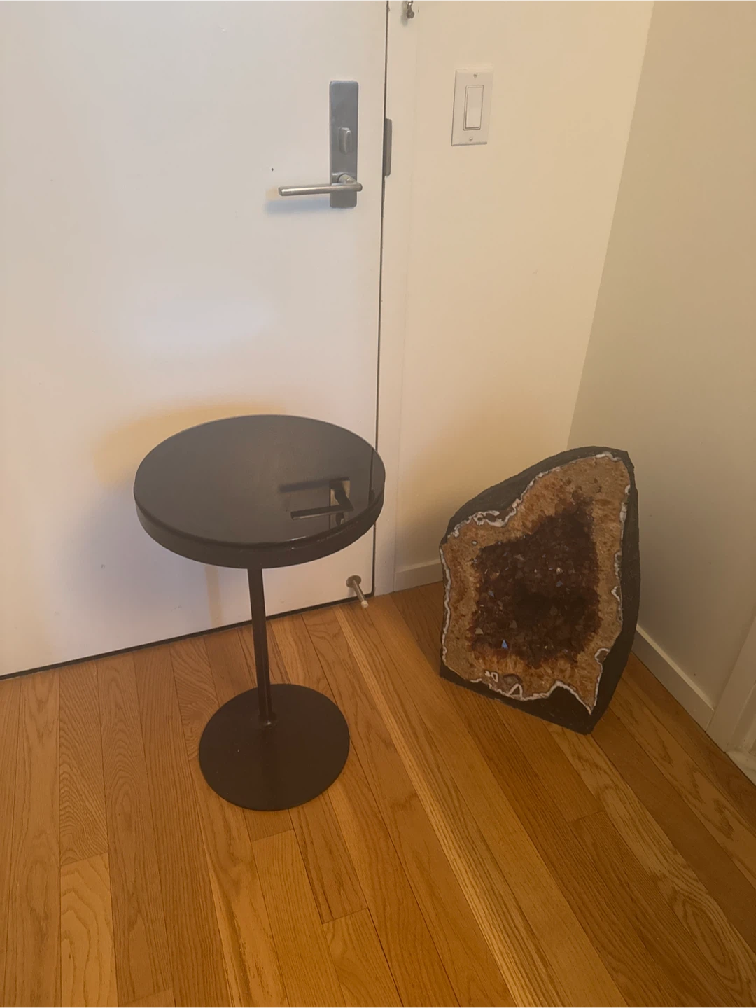 Black Round Side Table