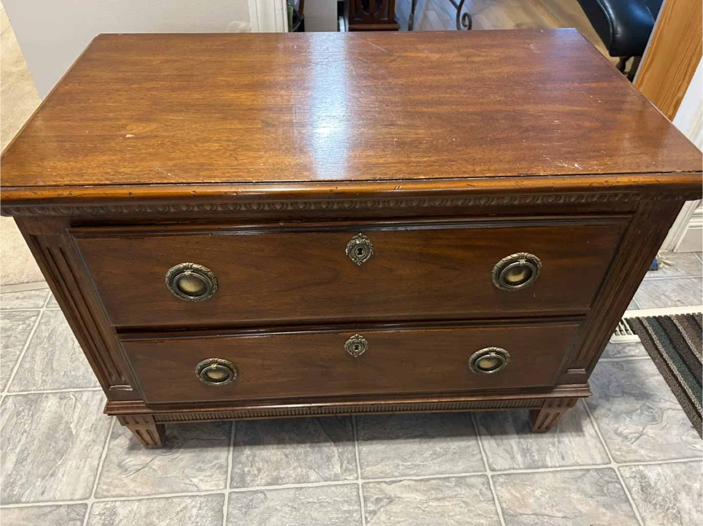 Heritage Estates 2-Drawer Wood Nightstand