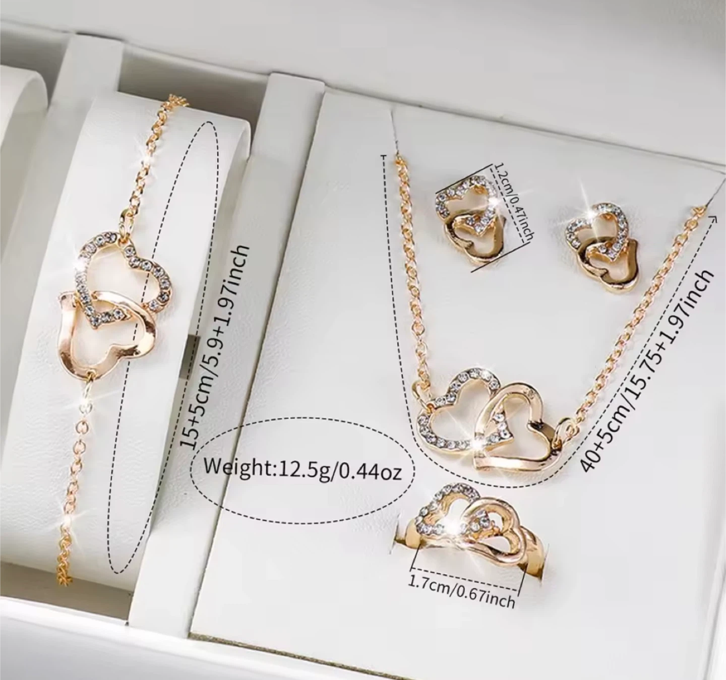 Heart-Shaped Jewellery Set