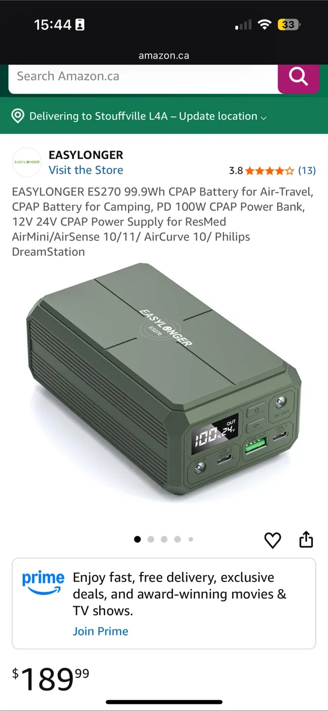 *New* $215 Easylonger ES270 Travel CPAP Battery image indicator(6)