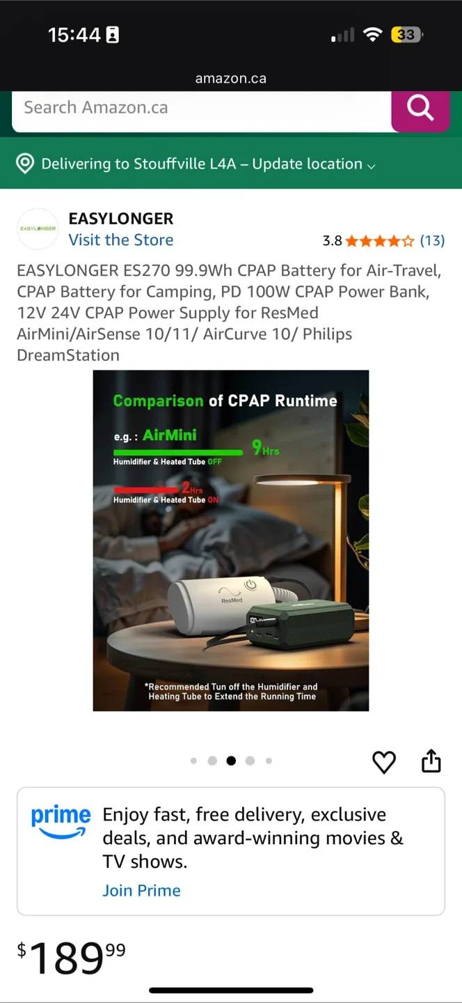 *New* $215 Easylonger ES270 Travel CPAP Battery image indicator(8)