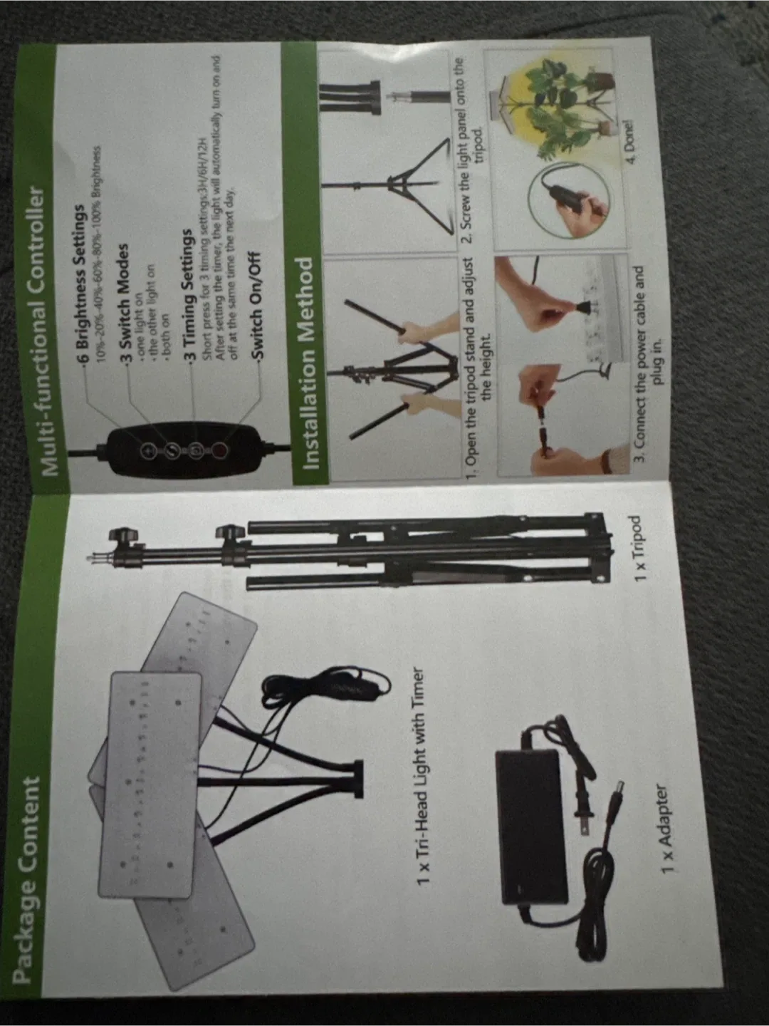 LBW LED Floor Grow Light with Tripod image indicator(3)