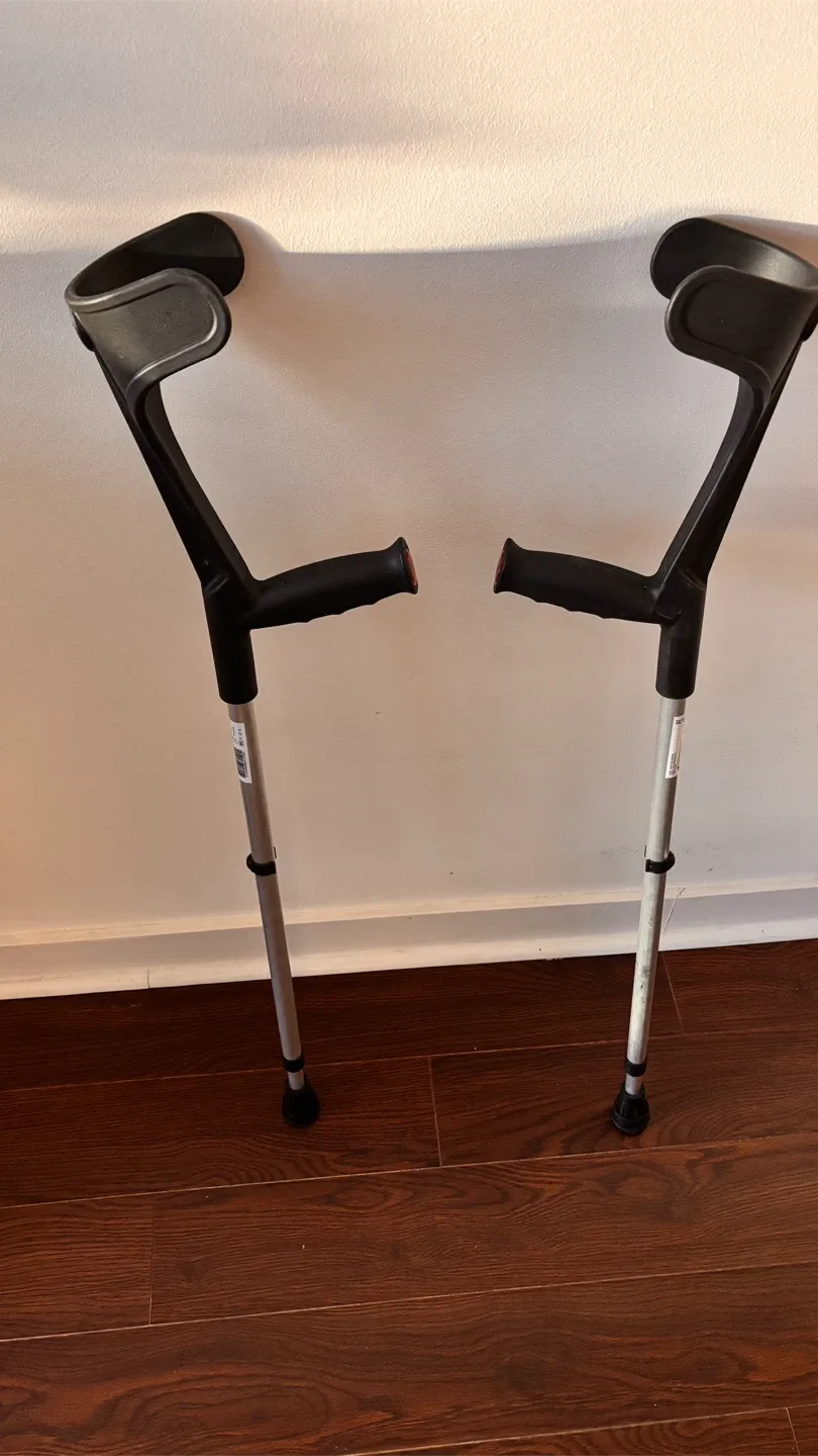 Adjustable Aluminum Crutches - Pair thumbnail