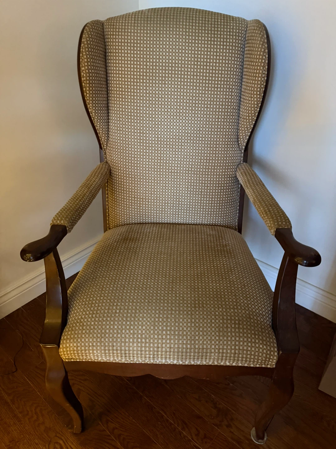 Wingback Armchair - Neutral Pattern - pair - photo 2
