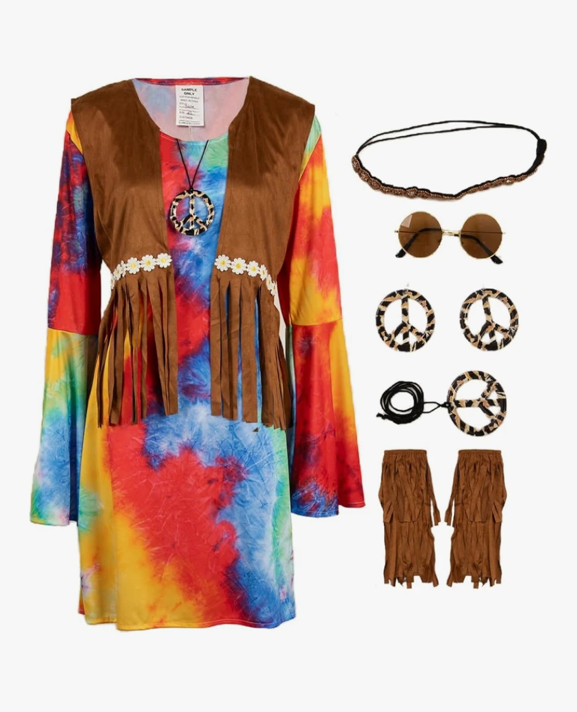 Groovy Hippie Adult Costume - New - photo 2