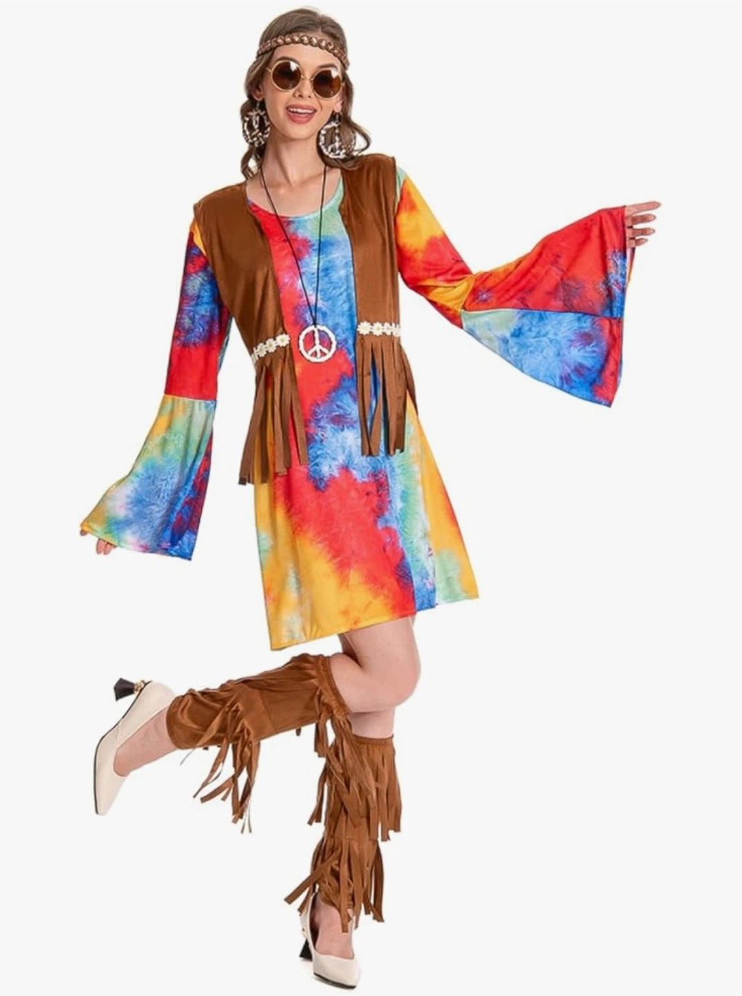 Groovy Hippie Adult Costume - New - photo 4