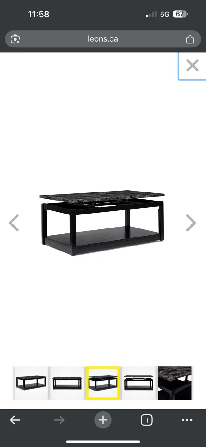 Lift Top Coffee Table - Black Frame image indicator(5)