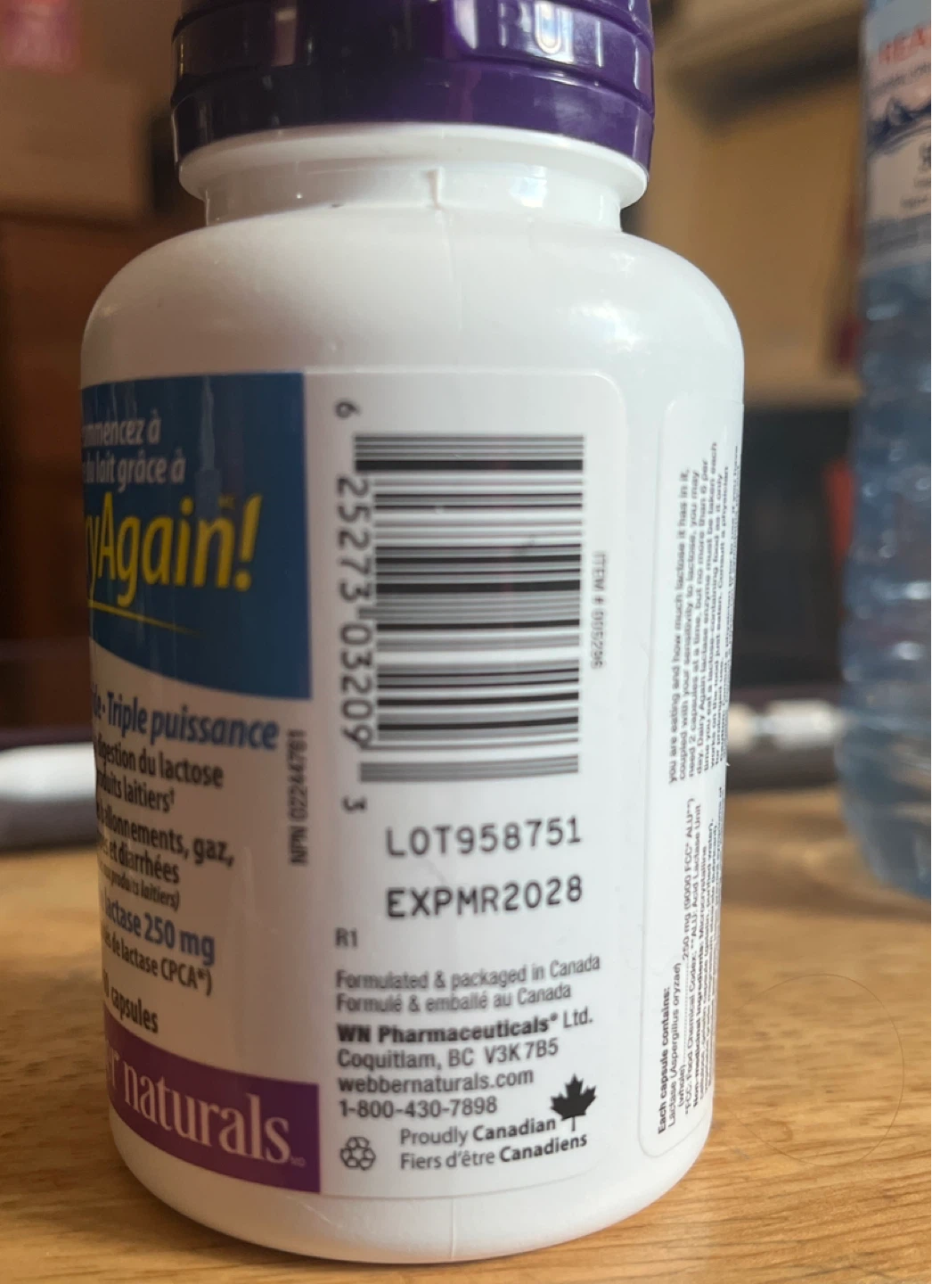Webber Naturals DairyAgain Lactase Enzyme - 60 Capsules - photo 3