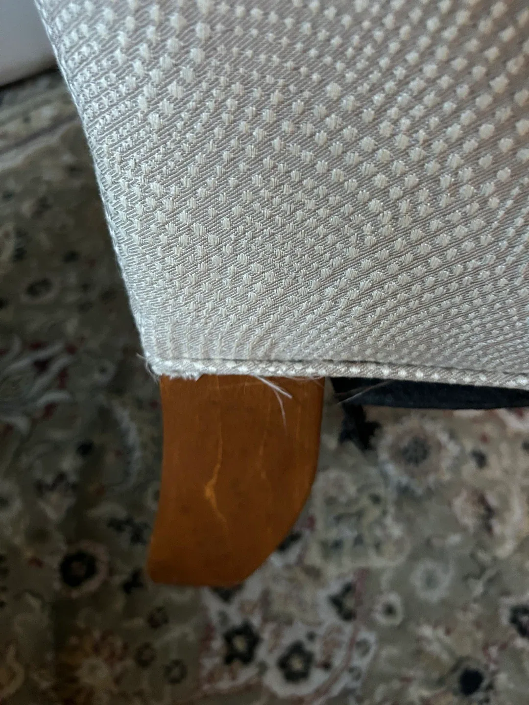 Beige Armchair Ethan Allen soft image indicator(5)