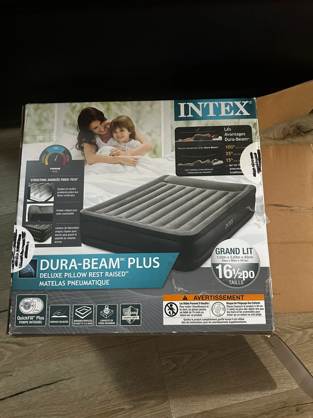 Intex Dura-Beam Plus Deluxe Pillow Raised Air Mattress - Queen - photo 5