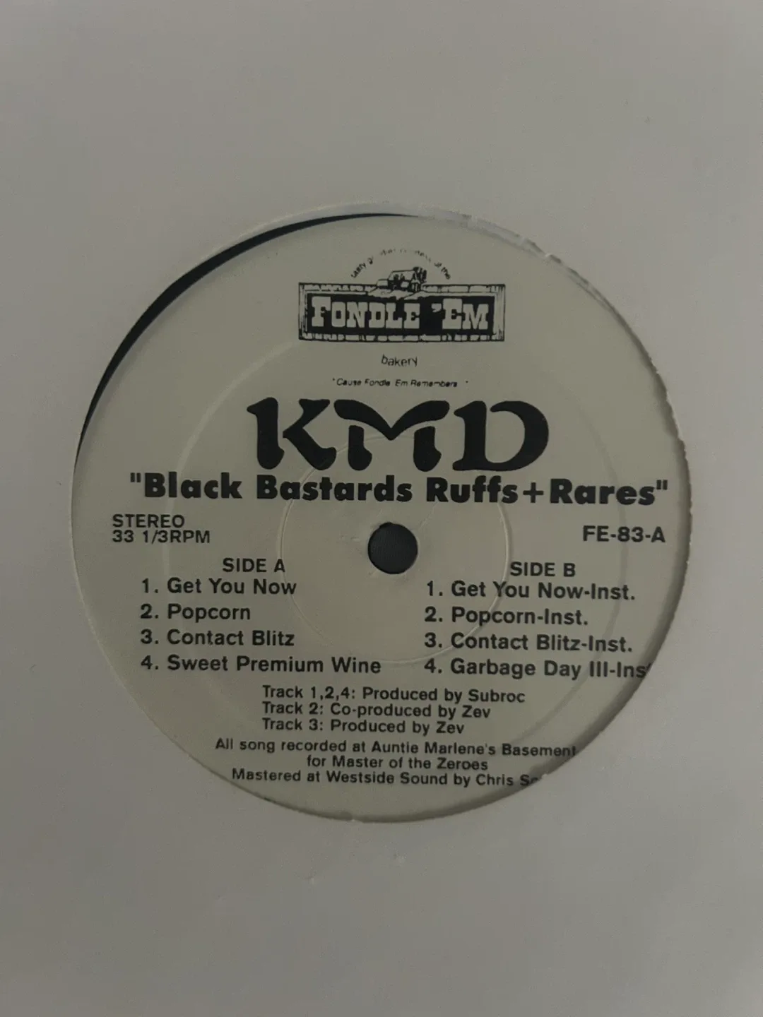 KMD "Black Bastards Ruffs+Rares" Vinyl Record thumbnail