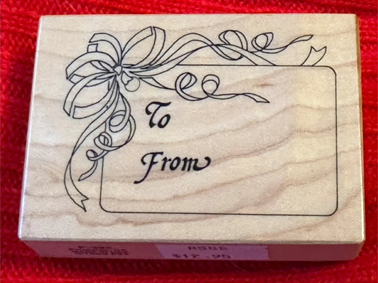 Christmas Tag Rubber Stamp