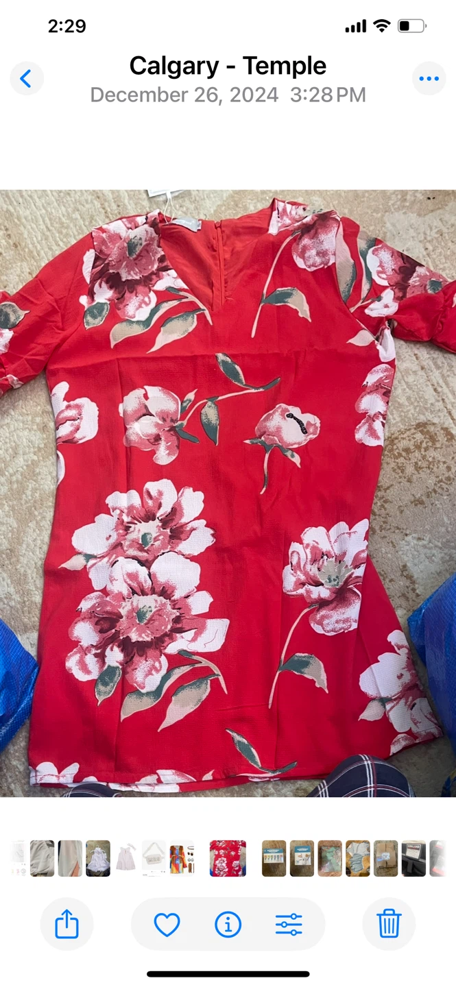 XL Adelyn Rae Red Floral Dress - photo 2