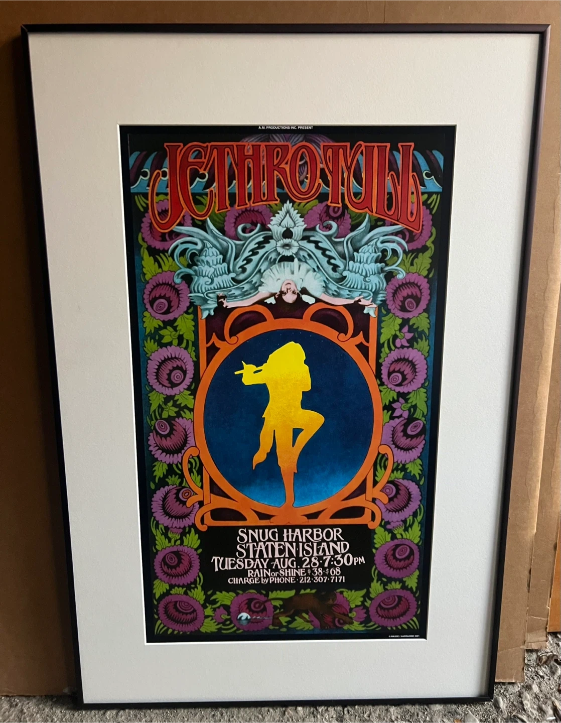 Jethro Tull 2001 Bob Masse Concert Poster