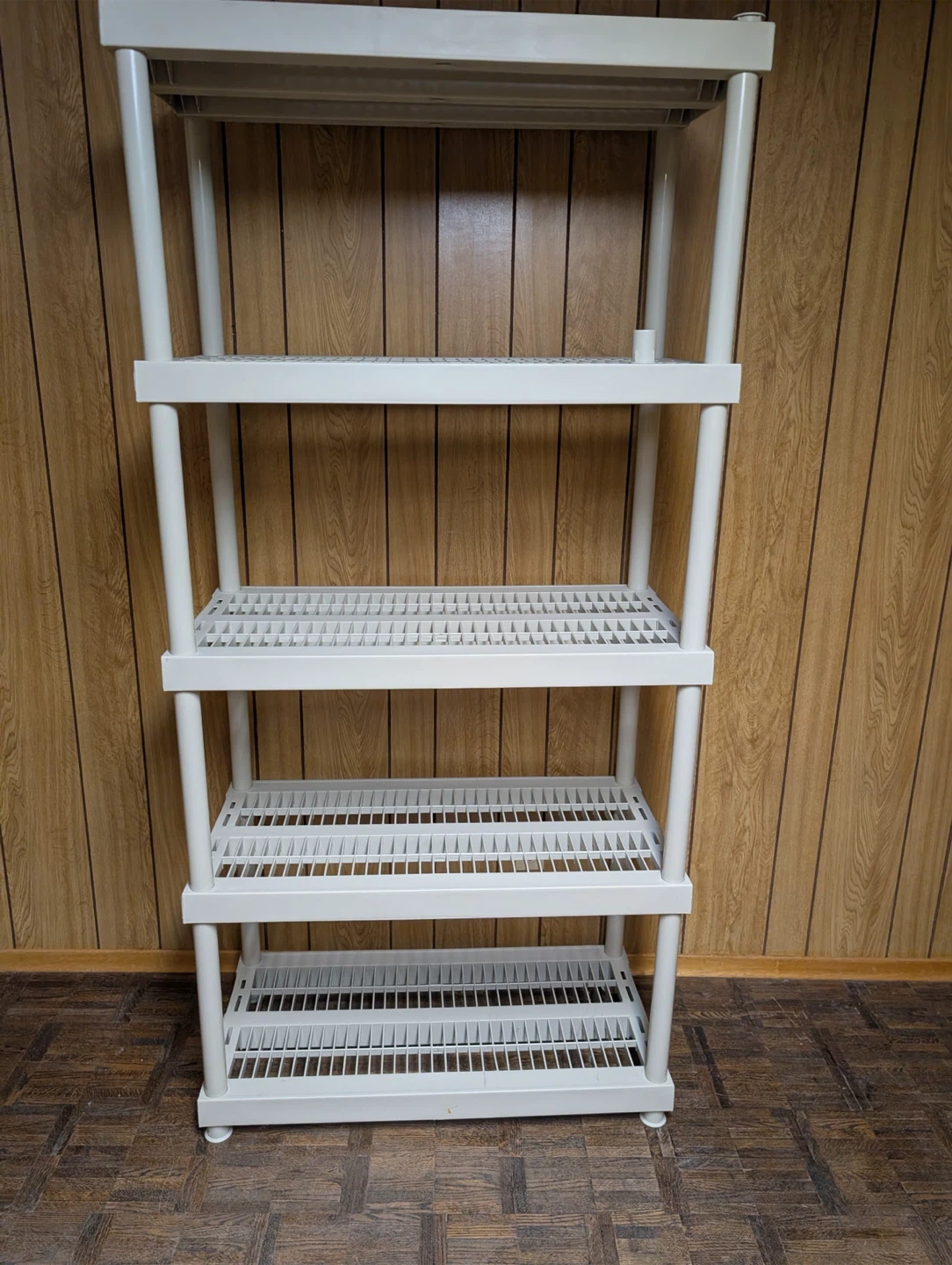 White Plastic 5-Tier Shelf