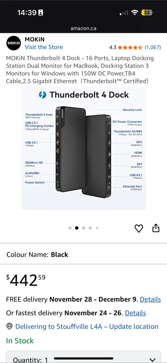 *New* $500 Mokin Thunderbolt 4 Dock