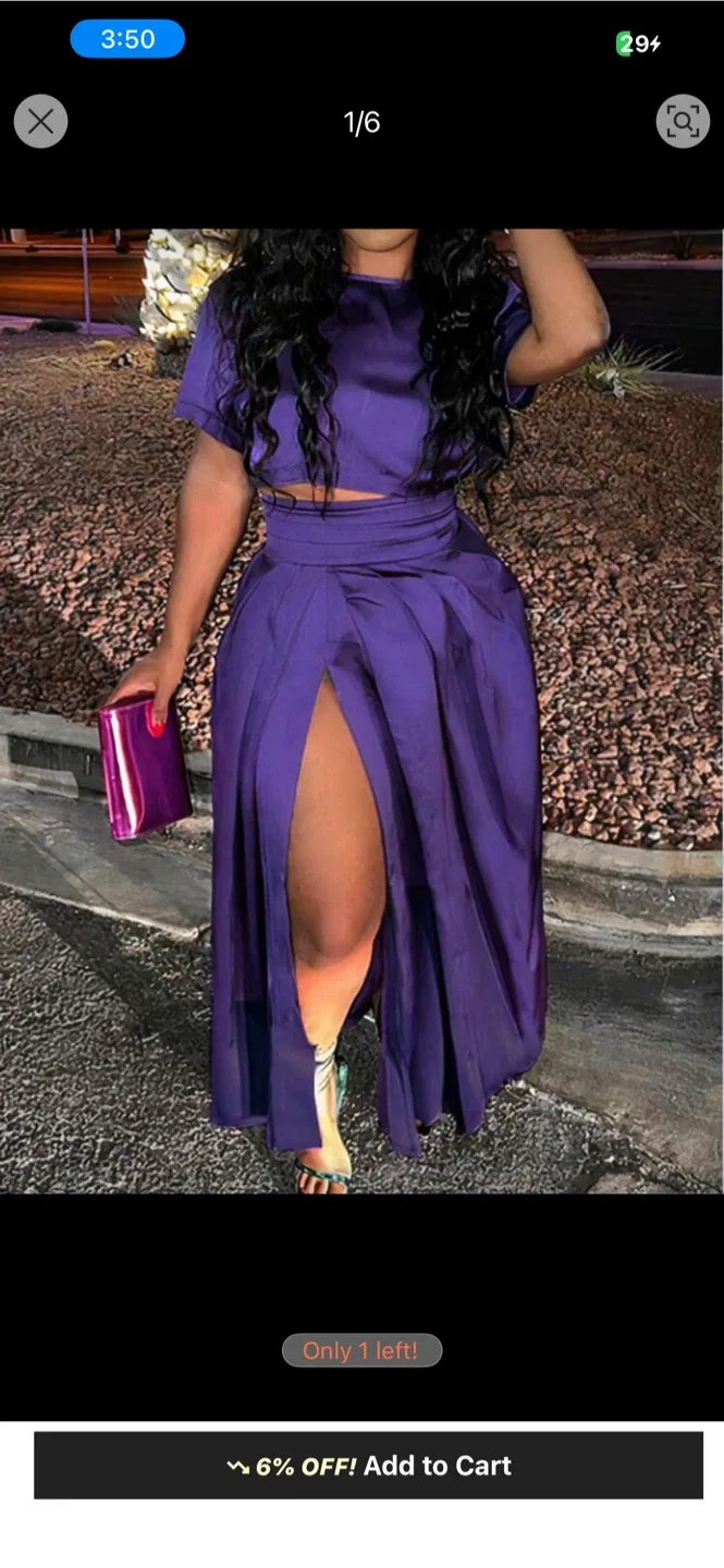Purple Two-Piece Dress