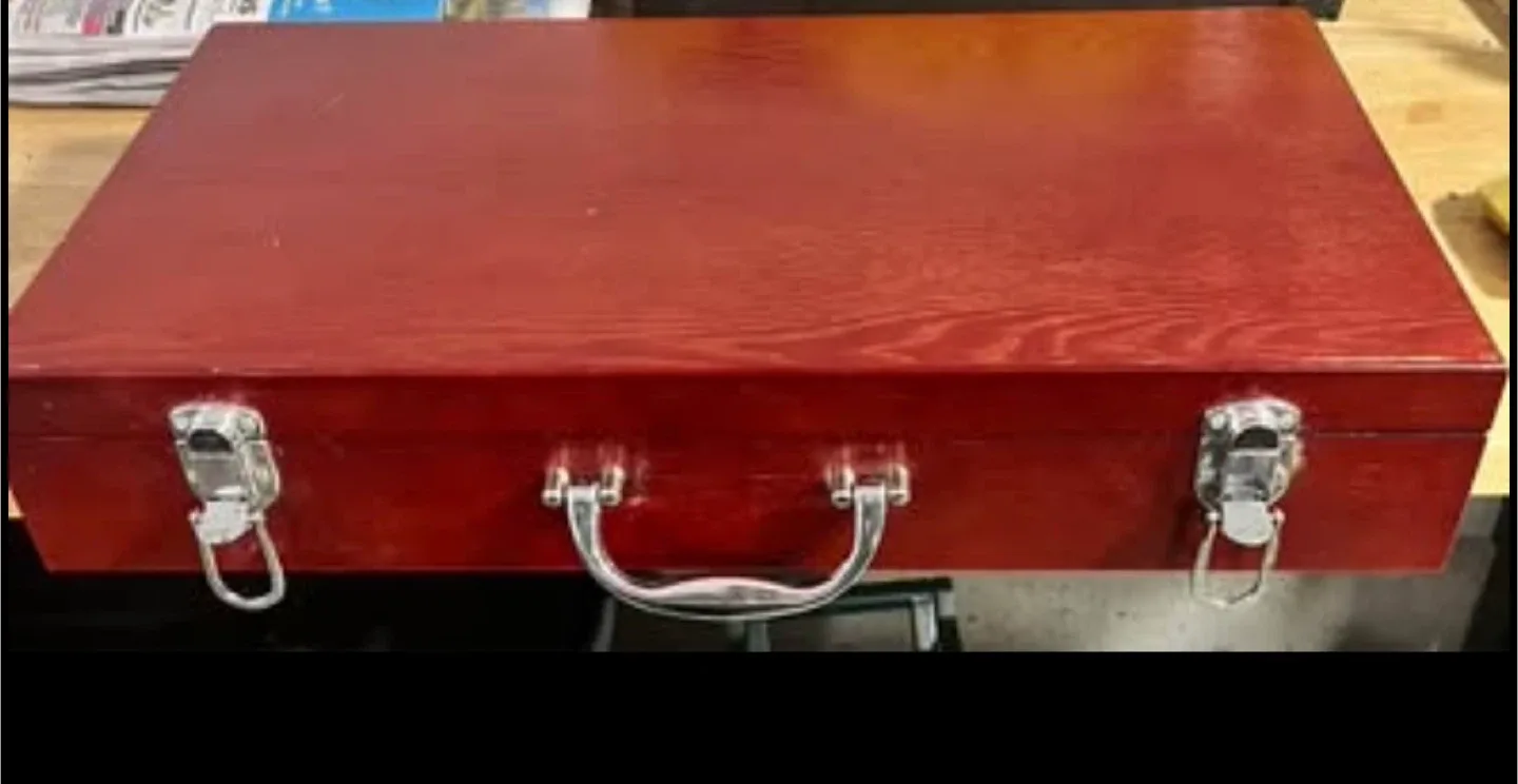 5 piece stainless steel BBQ Tool Set in Wooden Case image indicator(5)