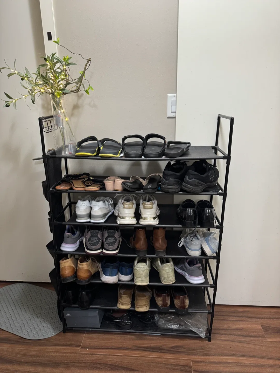 Shoe Rack - Black Metal thumbnail