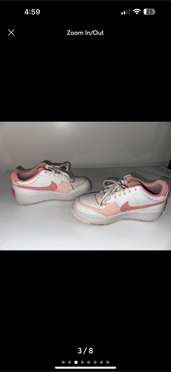Nike Air Force 1 Shadow Pink/White Women's Size 7 - photo 3