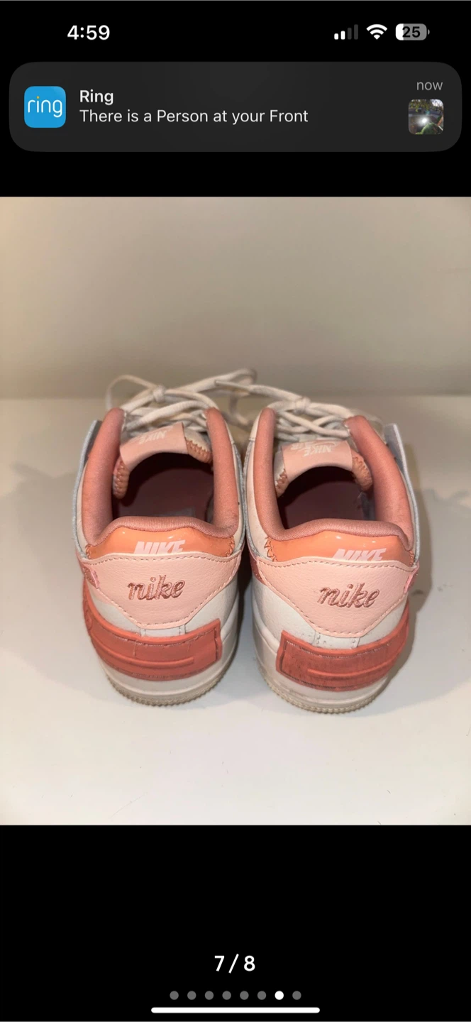 Nike Air Force 1 Shadow Pink/White Women's Size 7 - photo 5