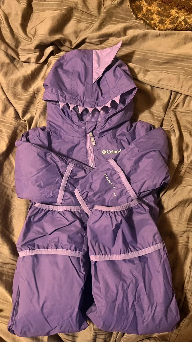 Columbia Purple Shark Trek Bunting Snowsuit Size 12-18 Months image indicator(4)